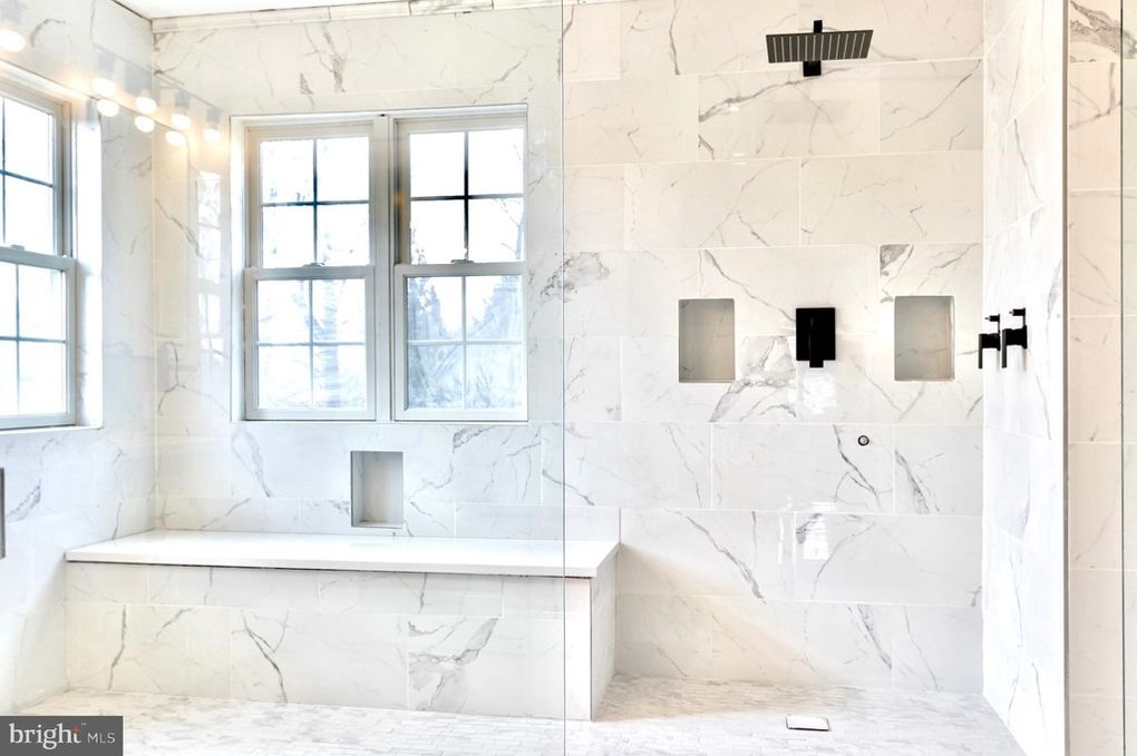 Modern bathroom with walk in shower